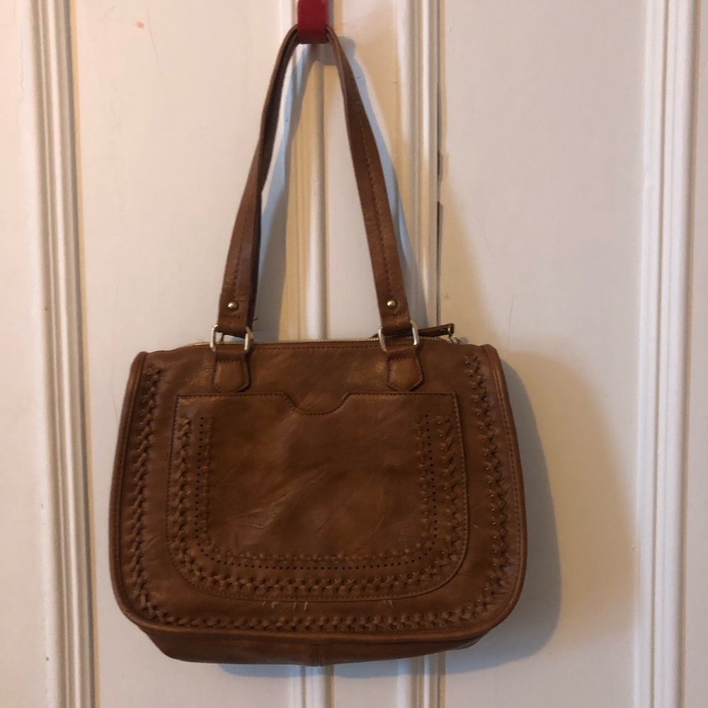 Madison West Boho Vegan Leather Shoulder Bag